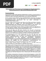 Frequenzverteilungsuntersuchung: E-Plus-Stellungnahme zum Impulspapier