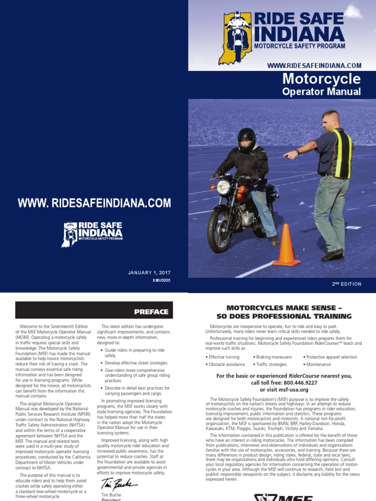 Motorcycle: Operator Manual | PDF | Driver's License | Motorcycle