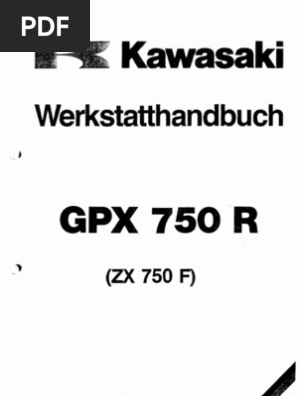 Kawasaki GPX 750 R ZX 750 F1 Service Manual WWW
