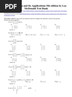 Linear Algebra and Its Applications 5th Edition by Lay McDonald Test Bank