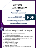 Topik 5. Penulisan Akademik