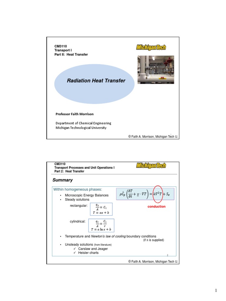 Radiation Heat Transfer | PDF | Heat Transfer | Thermal Conduction