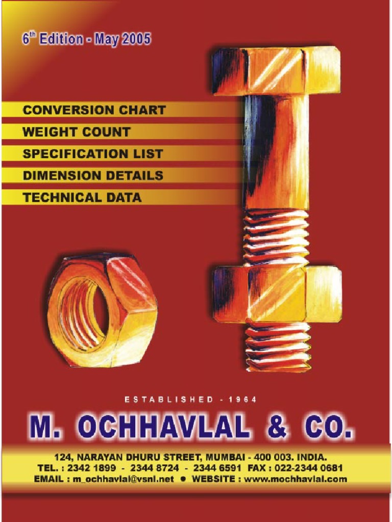 Inch to Millimeter Conversion Chart | PDF | Nut (Hardware) | Screw