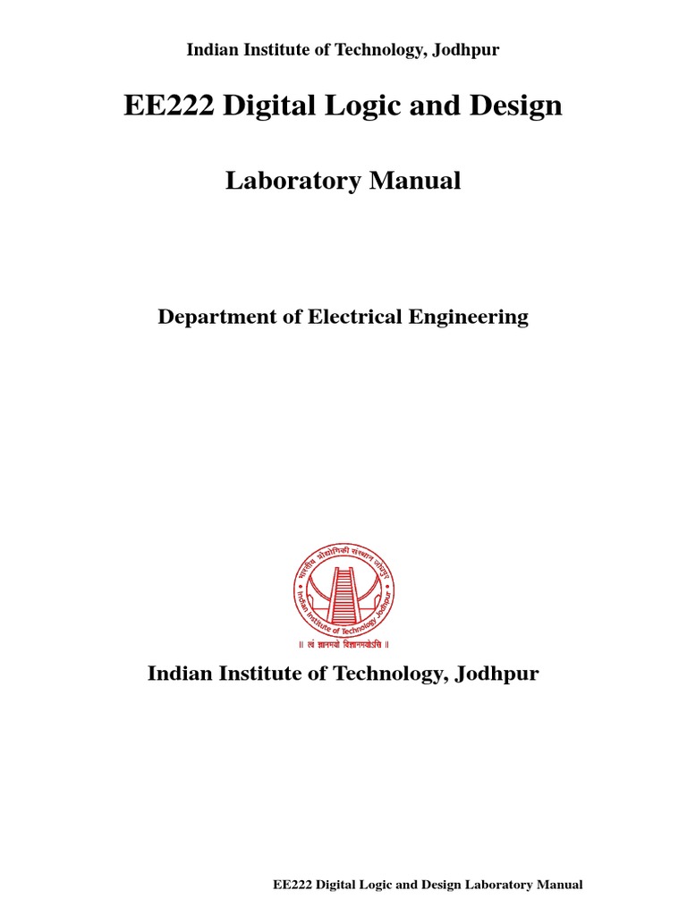 DLD Lab Manual for EE222 Experiments | PDF | Logic Gate | Electronic ...
