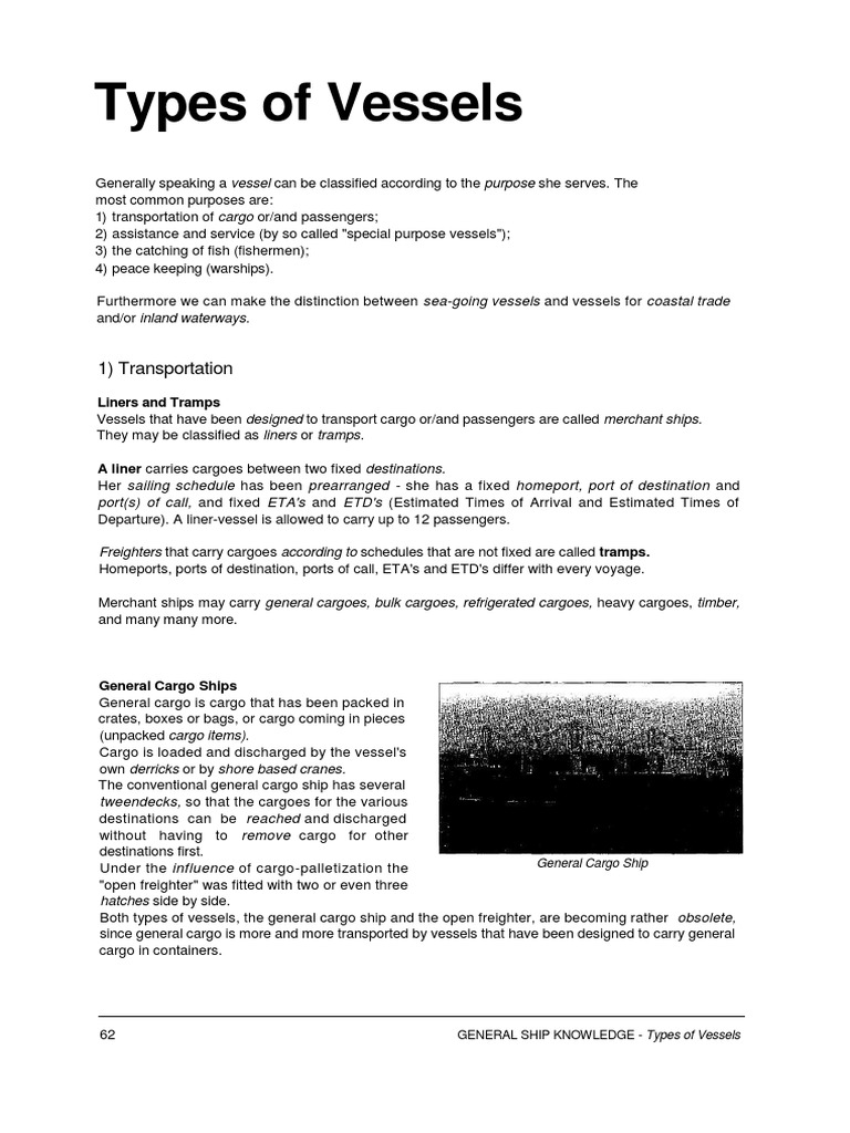 Overview of Vessel Types in Shipping | PDF | Oil Tanker | Containerization