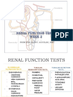 Week 2-Renal Function Tests and Intro To Urinalysis