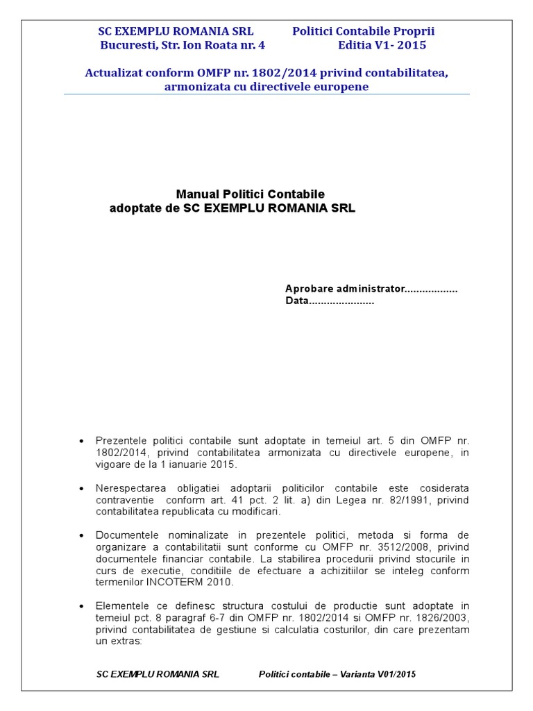 Manual Politici Contabile