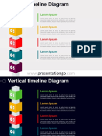 Vertical Timeline Cubes Diagram PGo