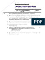 STD: Xi Unit Test Ii Home Assignment Marks: 25 Biology Q.1 Answer The Following Questions. (All Questions Are Compulsory)