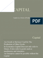 Capital: Capital As A Factor of Production