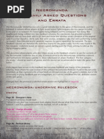 Necromunda F Asked Questions and Errata: Requently