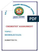 Biomolecules Chemistry Assignment