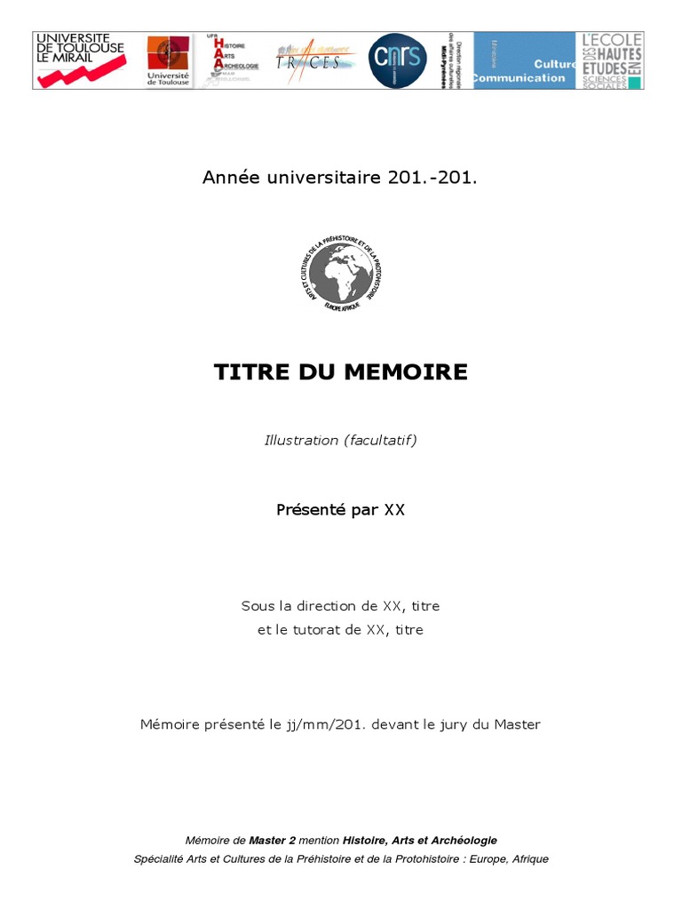 Image Archéologie Page De Garde Cahier Page Garde Master 2 | PDF