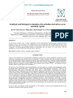 Synthesis & biological  evaluation of B-carboline derivatives as an anxiolytic agents