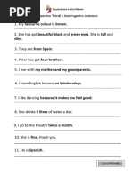 Worksheet - Question Words