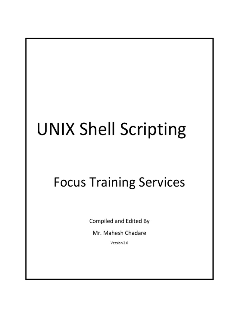Unix Shell Scripting Book | PDF | Operating System | Secure Shell