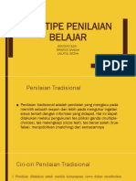 Tipe-Tipe Penilaian Belajar