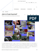 ¿Qué Es La Terapia Ocupacional - PDF
