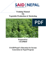 Training Manual on Vegetable Production & Marketing