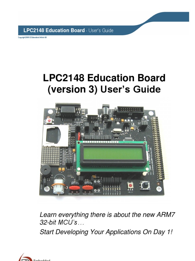 LPC2148 Education Board Users Guide-Version 3.0 Rev C | PDF | Analog To ...