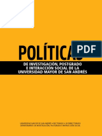 Políticas de Investigación Postgrado e Interacción Social UMSA PDF