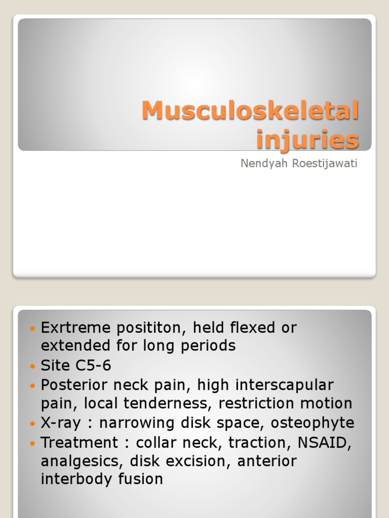 Common Musculoskeletal Injuries Guide | PDF