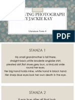 The Living Photograph by Jackie Kay: Literature Form 4