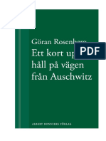 Ett Kort Uppehall Pa Vagen Fran Auschwit - Goran Rosenberg