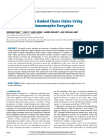 1A Secure Verifiable Ranked Choice Online Voting System Based on Homomorphic Encryption