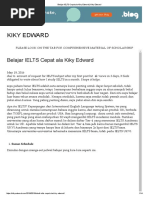 Belajar IELTS Cepat Ala Kiky Edward _ Kiky Edward