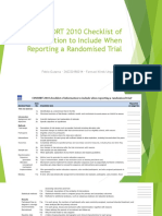 CONSORT 2010 Checklist of Information To Include When Reporting A Randomised Trial