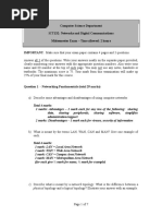 Networking Mid-Semester Exam Marking Scheme - 2004-5 Semester 1