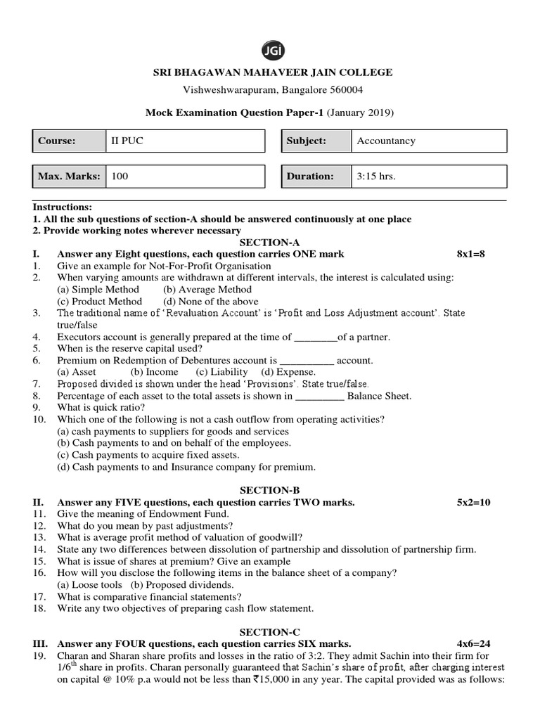 2nd puc accountancy notes pdf download