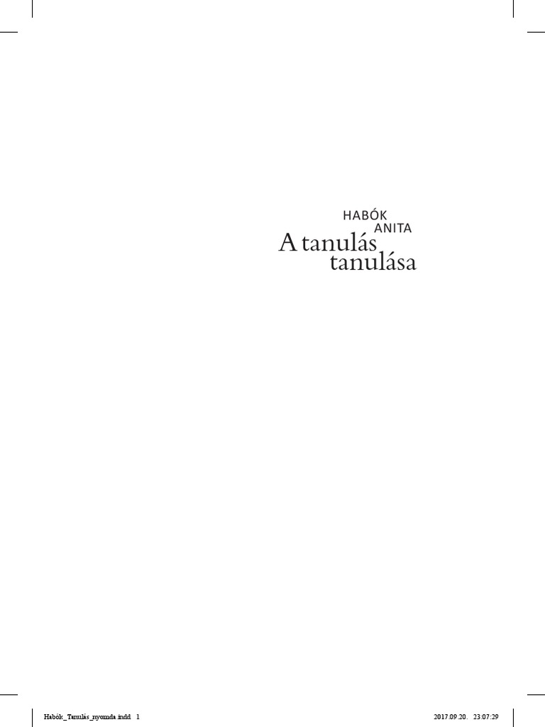 A Tanulás Tanulása , A tanulás alapvető kézikönyve – JIFAI