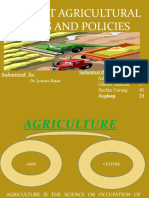 Current Agricultural Prices and Policies: Submitted By: Submitted To