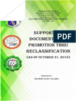 Supporting Documents For Promotion Thru Reclassification: (As of October 31, 2018)