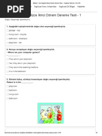 İlkokul 3. Sınıf İngilizce İkinci Dönem Deneme Testi - 1 İngilizce Test Çöz - No - 1470