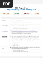 SEO Report For: Seo Score Passed Checks Failed Checks Warnings