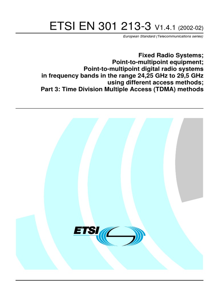 ETSI EN 301 2133 European Standard Series) PDF