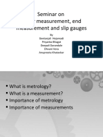 Seminar On Linear Measurement, End Measurement and Slip Gauges
