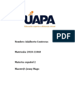 Adalberto Contreras Español 2 Tarea Nuemro 1