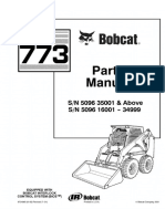 Bobcat 773 F Series Skid Steer Loader Parts Catalogue Manual (SN 5096 16001 - 34999) PDF