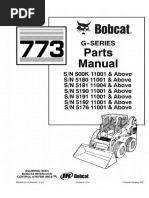 Bobcat 773 G Series Skid Steer Loader Parts Catalogue Manual (SN 5180 11001 & Above) PDF