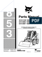 Bobcat 853 Skid Steer Loader Parts Catalogue Manual (SN 509718001 & Above) PDF