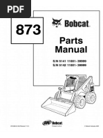 Bobcat 873 F Series Skid Steer Loader Parts Catalogue Manual (SN 5142 11001 - 39999) PDF