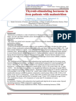 Evaluation of Thyroid-Stimulating Hormone in Sudanese Children Patients With Malnutrition