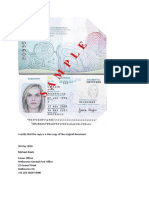 Example Document Certification