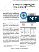 Rotor Design of High-Speed Permanent Magnet Synchronous Motors Considering Rotor Magnet and Sleeve Materials