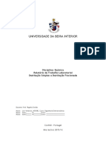 Relatório-Destilação Simples e Fracionada