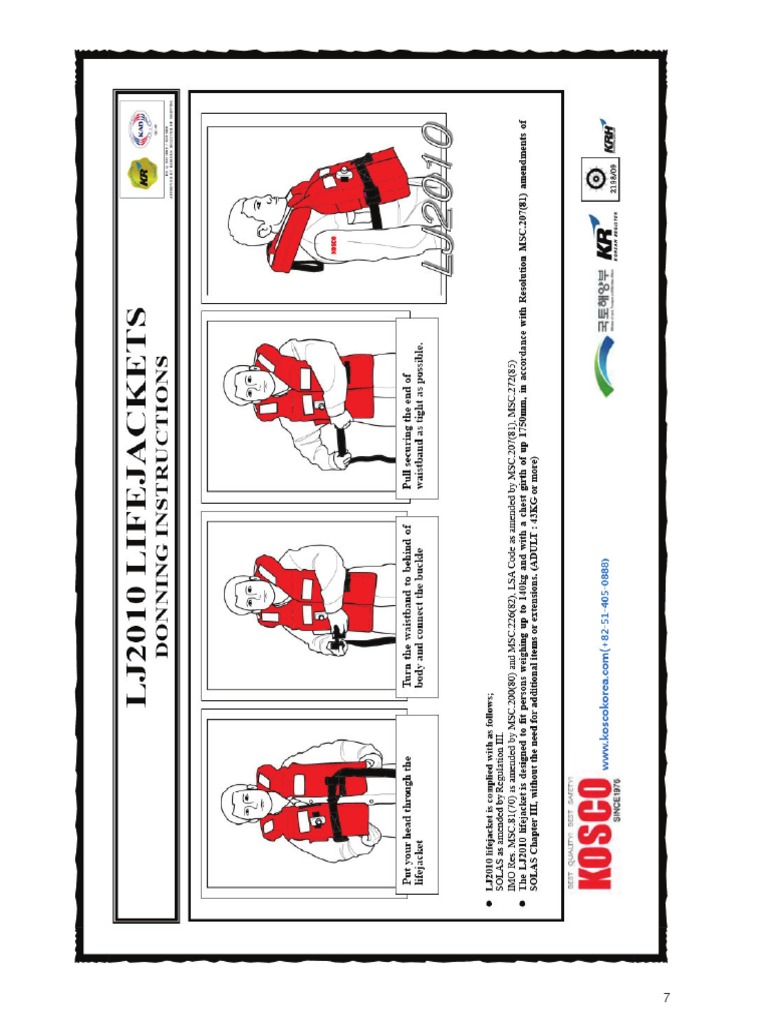Lifejacket Donning Instructions L J 2010 PDF